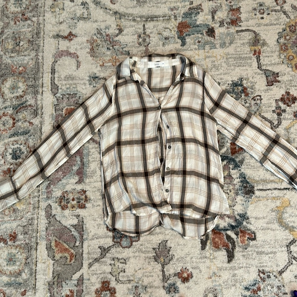 Talulah plaid button down shirt